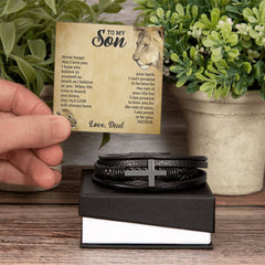 To My Son - Cross Bracelet